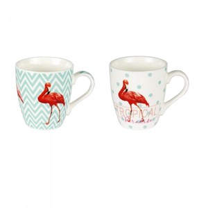 Trend'up - lot de 4 tasses flamingo