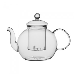 Théière ronde en verre borosilicate 1 l
