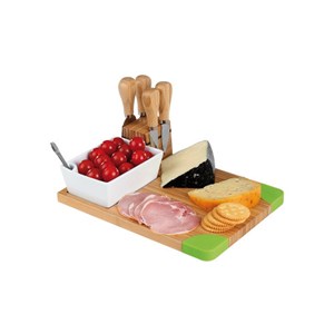 Plateau en bambou pour apéritif et froma