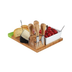 Plateau en bambou pour apéritif et froma