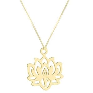 Collier fleur de lotus or