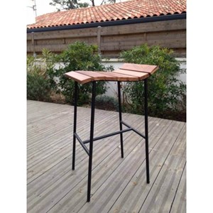 Lounge - tabouret de bar en bois et acie
