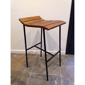 Lounge - tabouret de bar en bois et acie