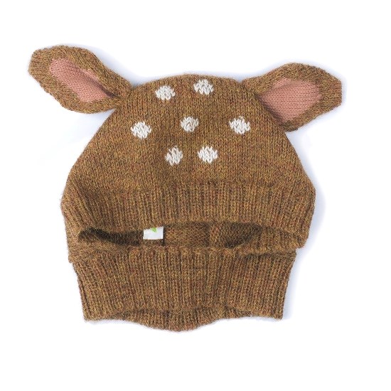 Bonnet bébé bambi en alpaga