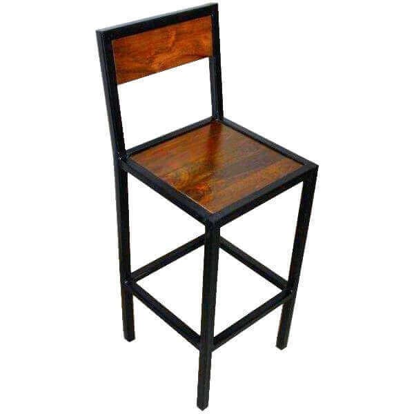 MATHI DESIGN - Factory - tabouret en acier et bois