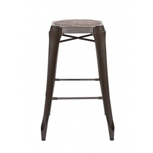 Nevada - tabouret de bar en acier et boi