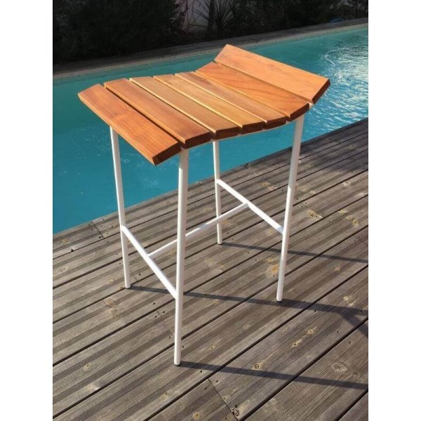 MATHI DESIGN - Lounge - tabouret de bar en bois et acie