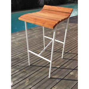 Lounge - tabouret de bar en bois et acie
