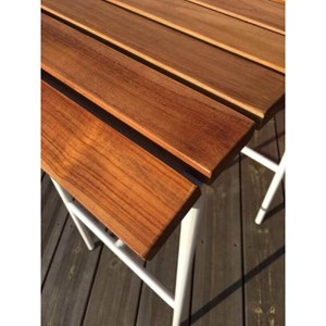 Lounge - tabouret de bar en bois et acie
