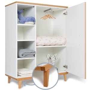 Armoire 120cm 1 porte nado by a.k. White