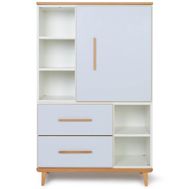 Armoire 147cm 1 porte 2 tiroirs nado