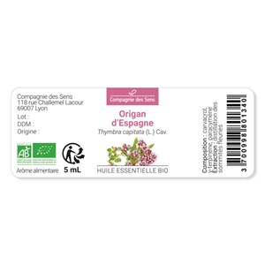 Origan d'espagne - huile essentielle bio - 10ml garantie chromacert® - chémotypé