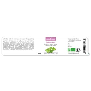 Origan vert (origanum vulgare) - huile essentielle bio - 5ml garantie chromacert