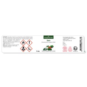 Saro (cinnamosma fragrans) - huile essentielle bio - 10ml garantie chromacert® -