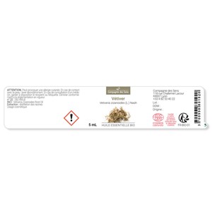 Vétiver (vetiveria zizanioides) - huile essentielle bio - 10ml garantie chromace