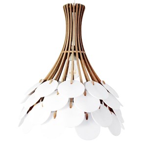 Suspension abat-jour bois design d47cm