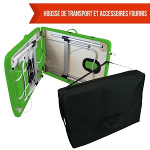 Table de massage 2z alu vert