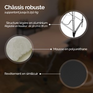 Table de massage - 3 zones