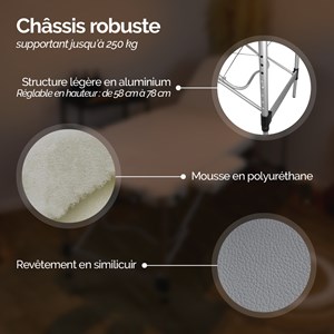 Table de massage - 3 zones