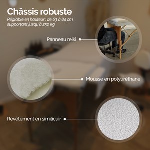 Table de massage - 2 zones