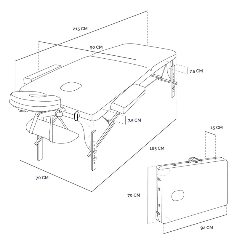 Table de massage - 2 zones (Vivezen) - Image 1