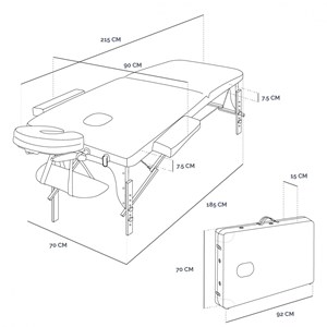 Table de massage - 2 zones