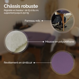 Table de massage - 2 zones