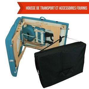 Table massage pliante 3 zones bois