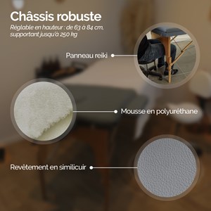 Table de massage - 3 zones