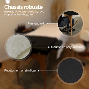 Table de massage épaisse - 3 zones