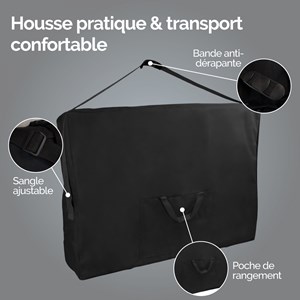 Housse transport table massage