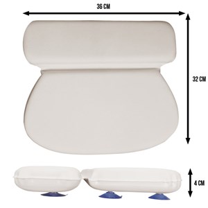 Oreiller de bain blanc pour baignoire