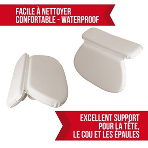 Oreiller de bain blanc pour baignoire