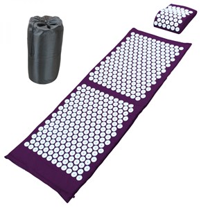 Tapis et coussin d'acupression - prune