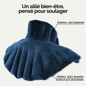 Coussin chauffant pour épaules et cou Bleu