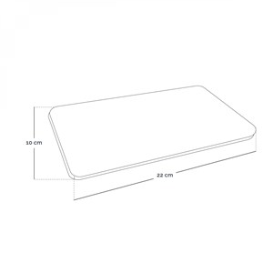 Bouillotte chauffante - 10 x 22 cm Gris