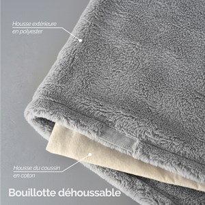 Bouillotte chauffante - 10 x 22 cm Gris