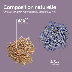 Tour de cou chauffant 50 x 12 cm - prune