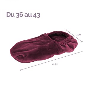 Chaussons chauffants Prune