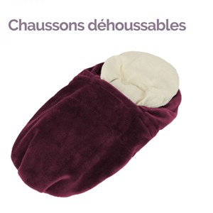 Chaussons chauffants Prune