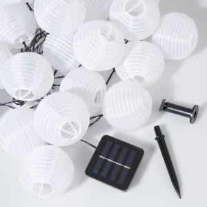Guirlande Lumineuse Solaire Lanternes 8M 30 LED - Lampe Suspendue Étanche Blanc Chaud Pour Jardin Et Fêtes