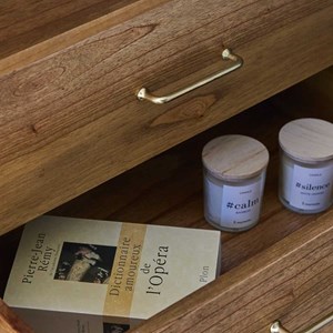 Buffet rétro en mindi 1 porte 4 tiroirs