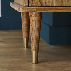 Buffet rétro en mindi 1 porte 4 tiroirs