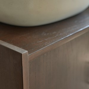 Meuble de salle de bain en bois de mindi