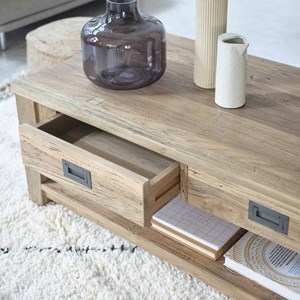 Table basse en bois de teck recyclé