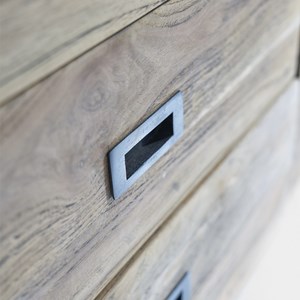 Meuble tv en teck recyclé 2 tiroirs