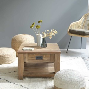 Table basse bois de teck recyclé