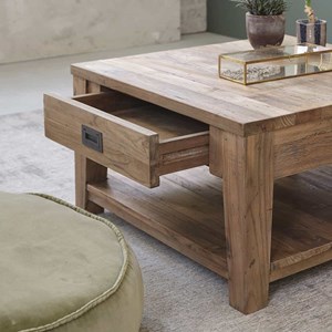Table basse en bois de teck recyclé