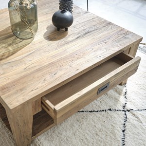 Table basse en bois de teck recyclé