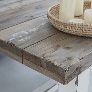 Table en pin recyclé 8 pers